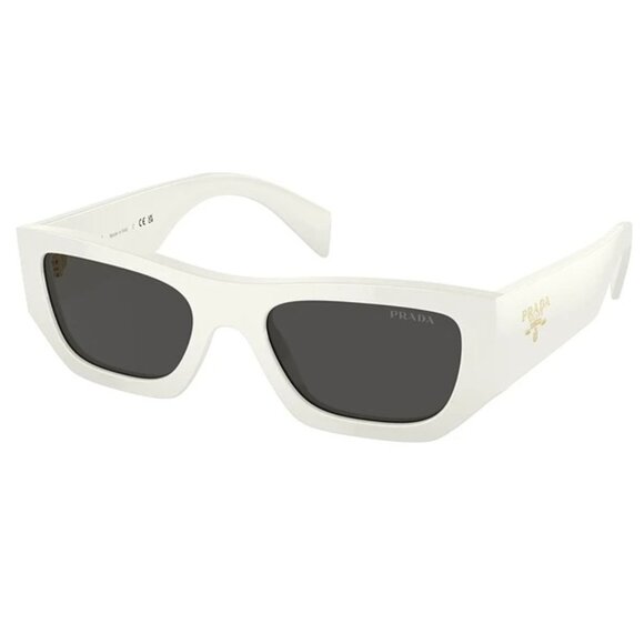 NEW PRADA PRA01SF 17K08Z SUNGLASSES PRA01S WHITE GREY PRADA PRA01S 17K08Z - Picture 1 of 5